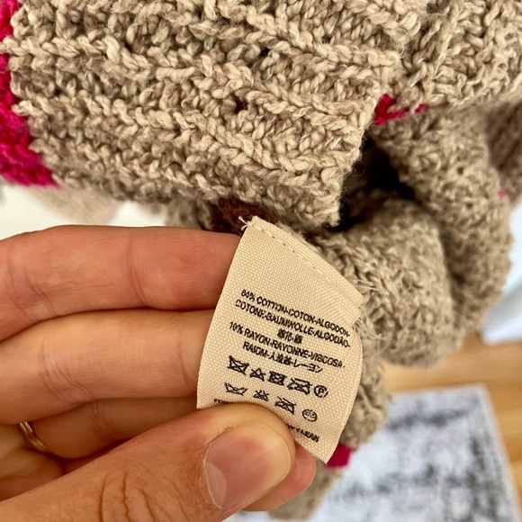 Free People Grey/Tan Pink Striped Sweater - Picture 8 of 8